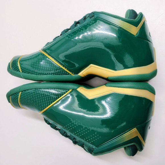 New Adidas Men's Size 8 T-MAC 2.0 RESTOMOD SVSM SHOES Green Gold Lebron FY9931 - Picture 5 of 10